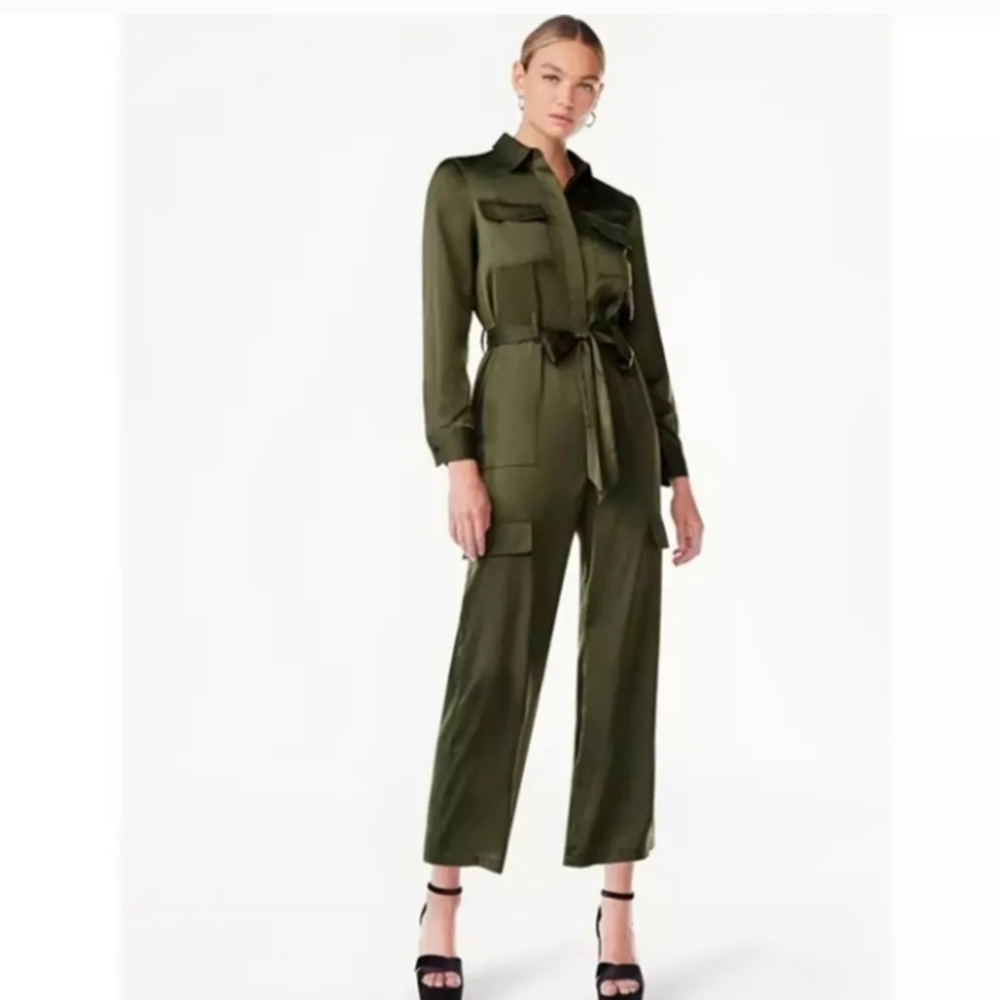 Chic Olive Green Jumpsuit
